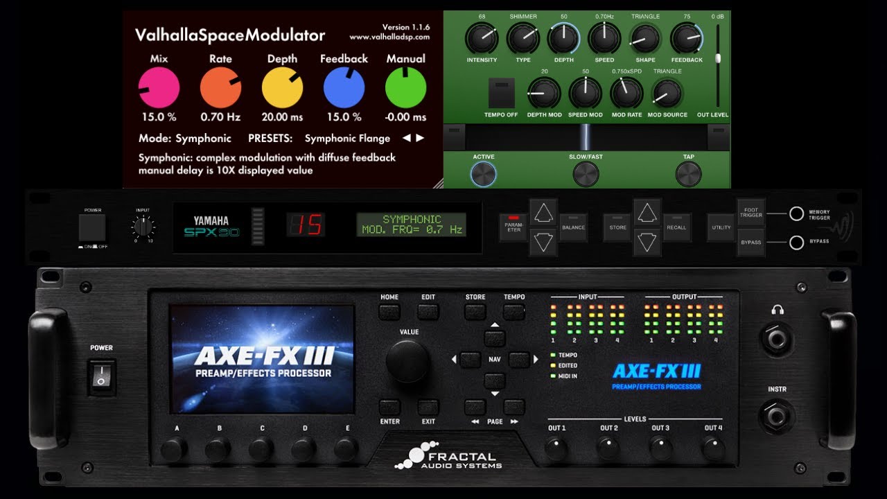 SPX90 v Axe-Fx v H9 v SpaceModulator - SYMPHONIC