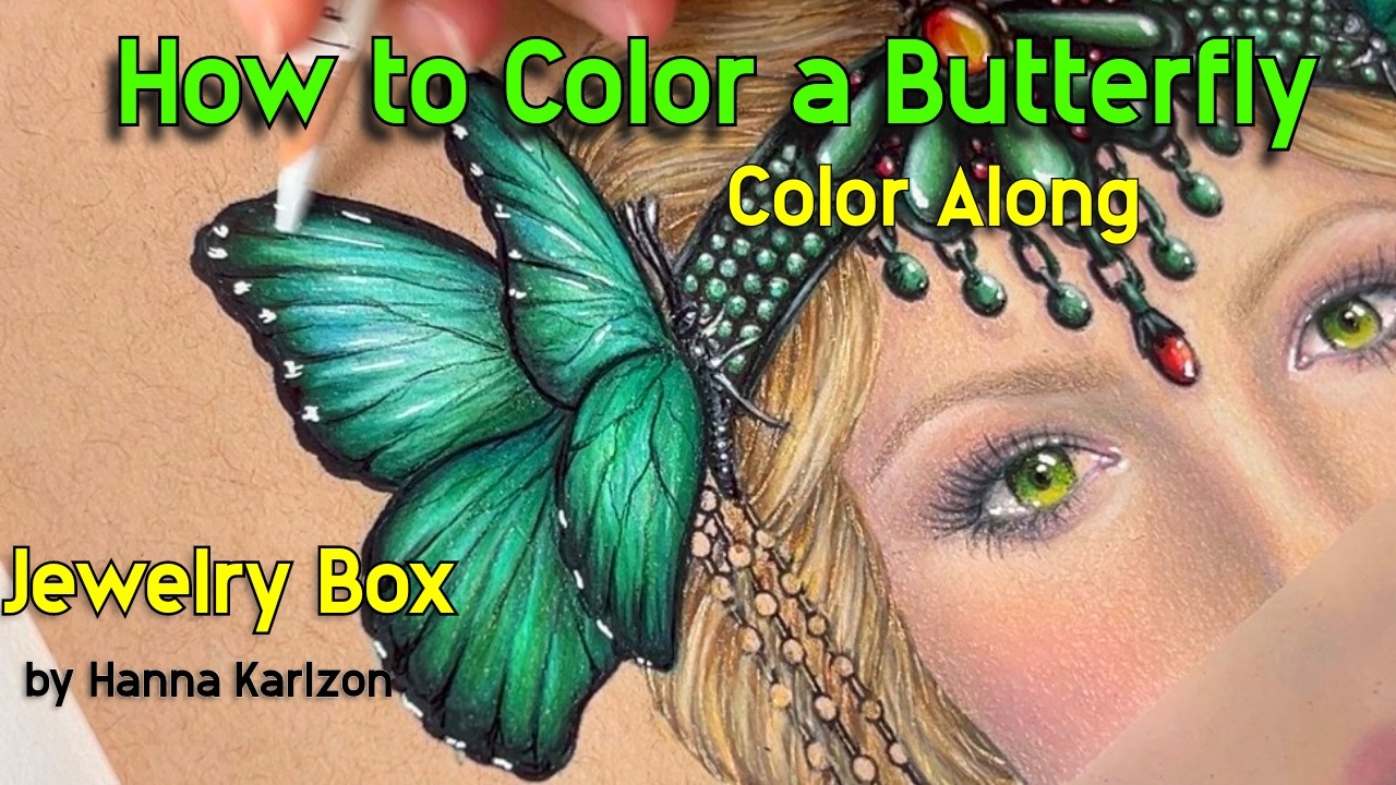 How I Color a Butterfly. From Hanna Karlzon book, Jewelry Box.