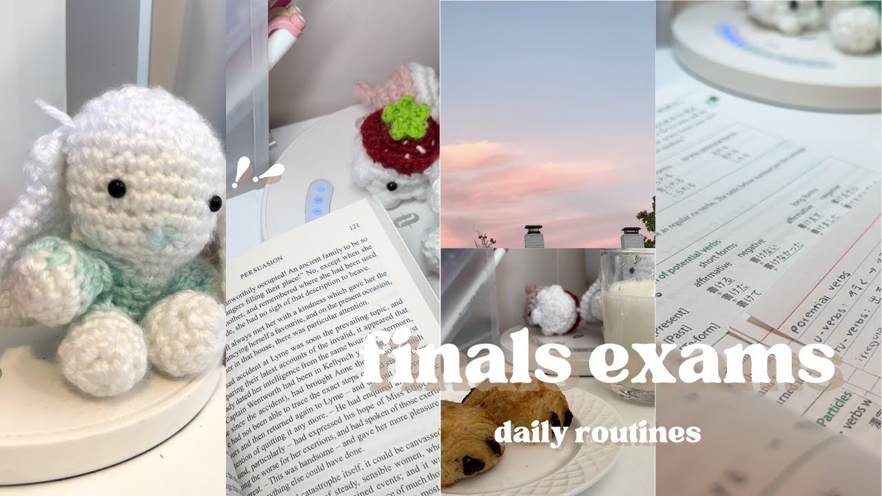 5:00AM finals exam day routines // finals week pt.1 | doing my nails, korean restaurant, snacks