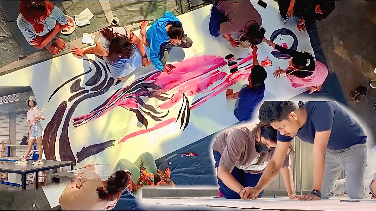 Biggest Painting ever in my lifetime 😳😳 || FASHION DESIGN CLASS |