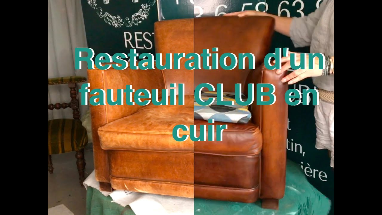 Fauteuil CLUB en cuir 1940 #armchair #leather #secondlife #creativeupcycling
