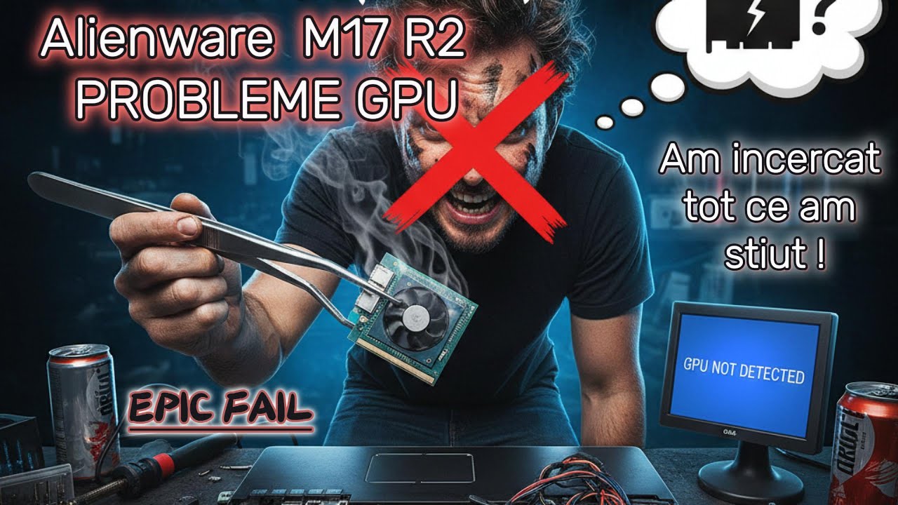 DE CE NU MAI MERGE GPU-ul? 💀 Alienware M17 R2 + Pastă cu Argint = SCURT CIRCUIT ?
