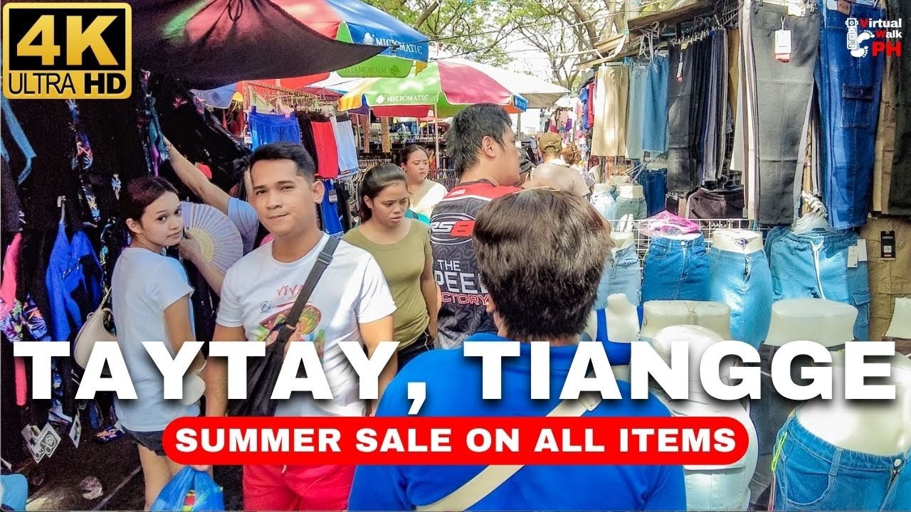 [4K] TAYTAY MOST FAMOUS TIANGGE | Summer Sale on All Items | Rizal Walk Tour 2024