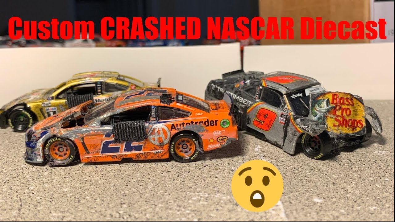My New CUSTOM CRASHED NASCAR 1/64 DIECAST
