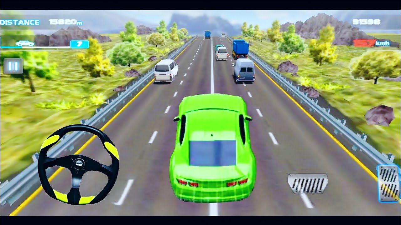Green Turbo Racing Game | Ultimate Speed Challenge 💚🔥 High Speed Car Gameplay