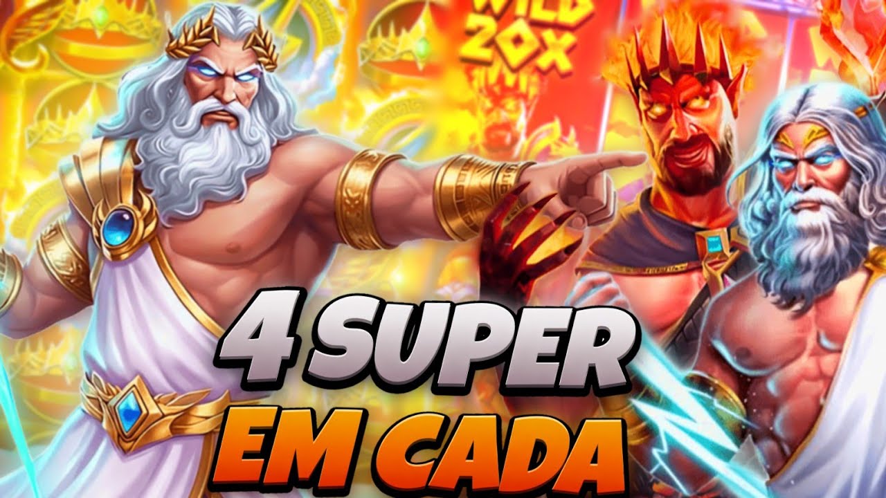 QUATRO SUPER EM CADA ⚡ ZEUS VS HADES⚡ GATES OF OLYMPUS SUPER SCATTER ⚡ 20min de briga🔥