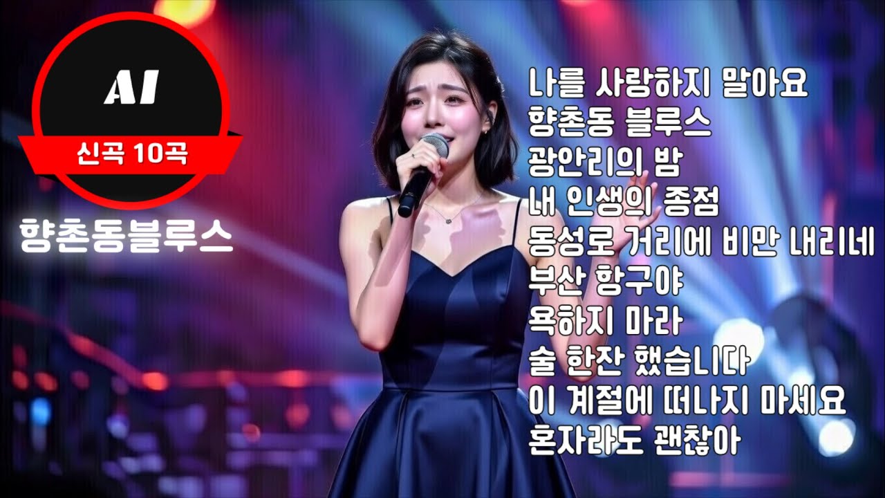 AI 가수 '향이' 노래 / 10곡 연속 듣기 - 5 (영상) / 저작권 없이 듣는 AI 신곡 / 작사 조용한 / 작곡 #suno AI / #ai노래 #ai가수 #ai노래만들기