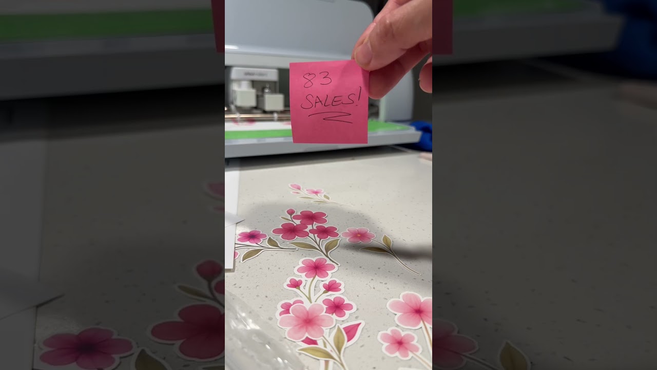 Oddly Satisfying Sticker Peeling + Order Packing | Large Floral Sticker Order 