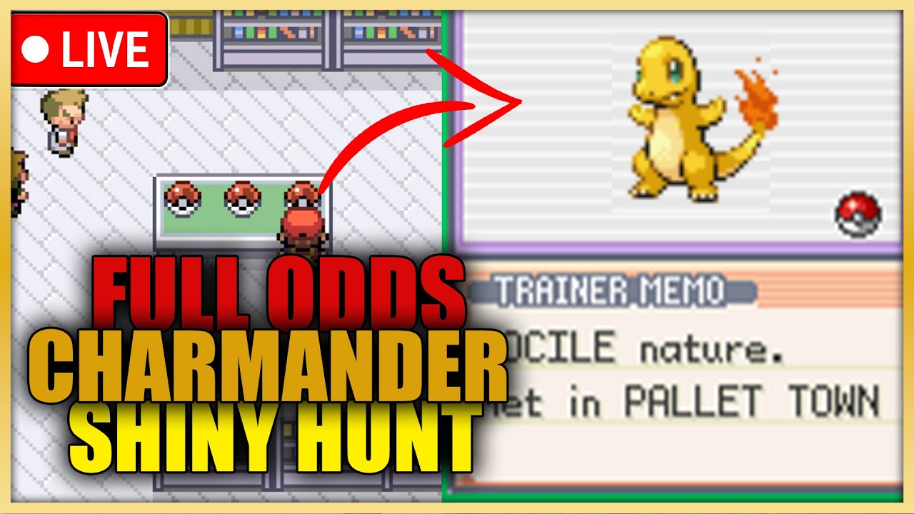 FULL ODDS Shiny Charmander Hunt | Pokemon FireRed LeafGreen