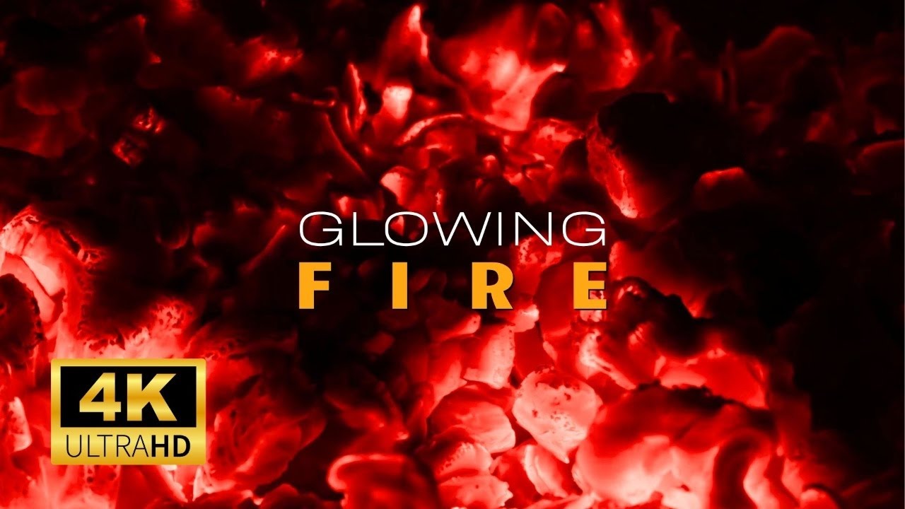 8 Hours of Glowing Coals in Fireplace 4K Ultra HD | Crackling Fire Sounds for Sleep, Relax & Focus