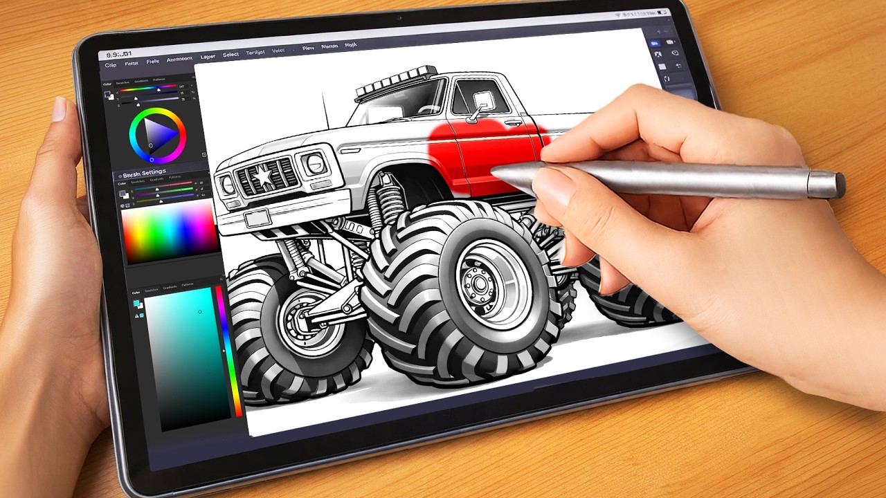 Coloring Monster Truck | Monster Truck Digital Coloring