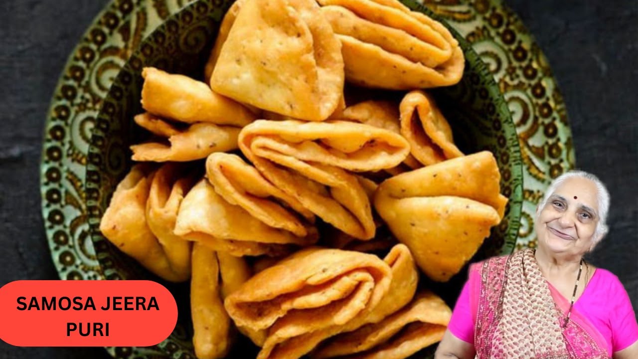 Samosa Farsi Puri Recipe by Gujju Ben I समोसा जीरा पुरी रेसिपी I  સમોસા જીરા પુરી I Nimki / Mathri