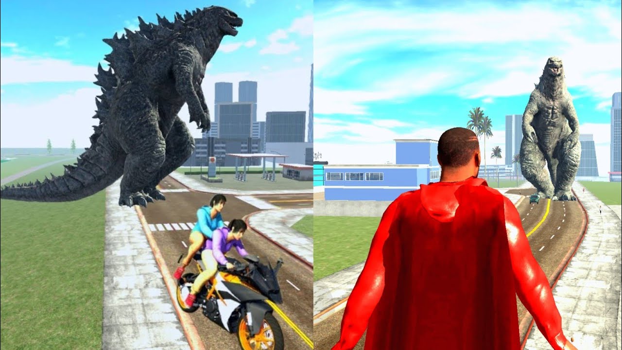 💥গোডজিলা হামলা করলো আমাদের শহরে 🌆 Godzilla Attacked Our City | Indian Bike Driving 3D 