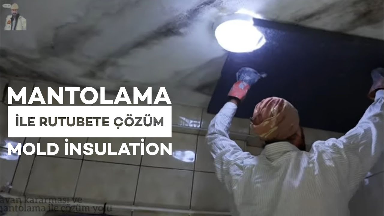 TAVAN MANTOLAMA. KARARMIŞ BANYO TAVANINA ISI YALITIMI İLE &Ccedil;&Ouml;Z&Uuml;M!