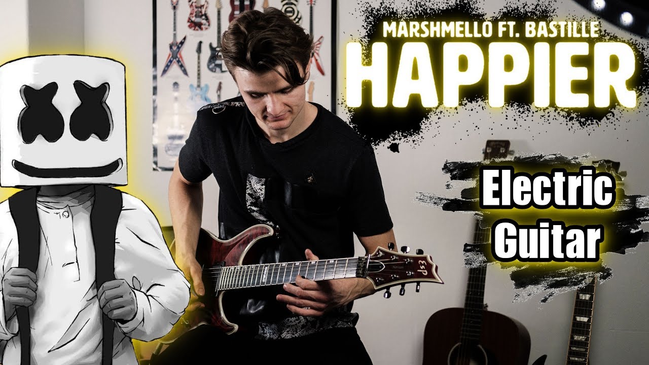 Marshmello ft. Bastille - Happier (Electric Guitar Cover) | Rock Guitar Cover