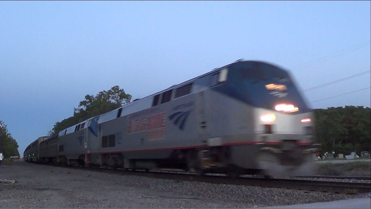 Amtrak #5 Led by Big Game Unit Plus All Grinstein Coal Train