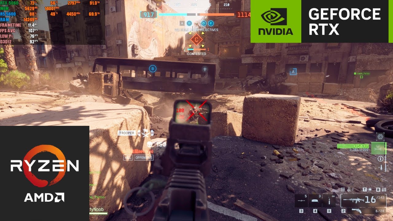 Battelefield 6 : RTX 5060 | R5 5600 (NVIDIA DLSS recommended / Custom settings / Full HD)