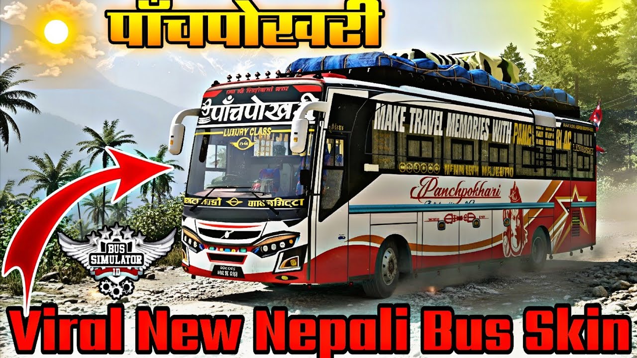 New Nepali Bus Skin In Bus simulator indonesia Viral Nepali Bus Skin For bussid V4.4.1 