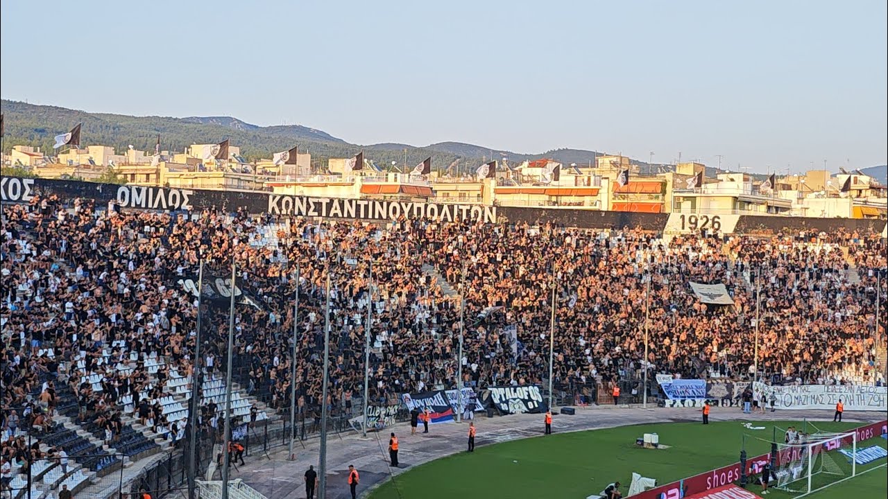 #ULTRAS GATE 4  &Theta;&Upsilon;&Rho;&Alpha; 4 | PAOK - Hajduk Split | THE BLACK HELL STADIUM CHEERED