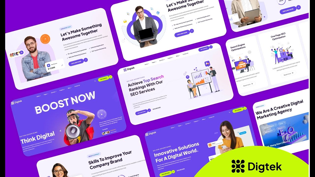 Digital Marketing Agency WordPress Theme, Tech Master