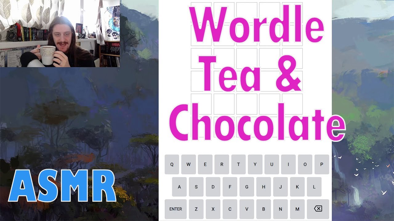 ASMR Wordle | Drinking Tea & Eating Chocolate #eatingsounds #sleepaid #relaxingsounds #wordle #asmr