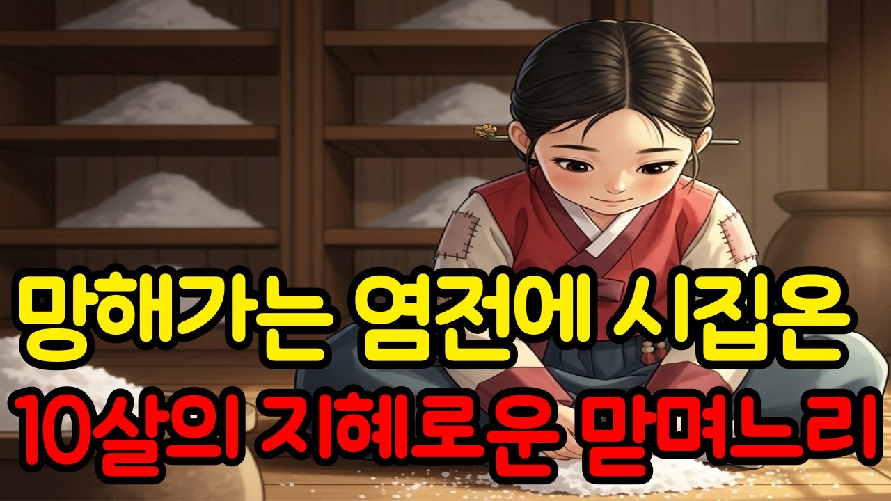 망해가는 염전에 시집 온 10살의 지혜로운 맏며느리 야담|민담|설화|고전|옛날이야기|고전이야기
