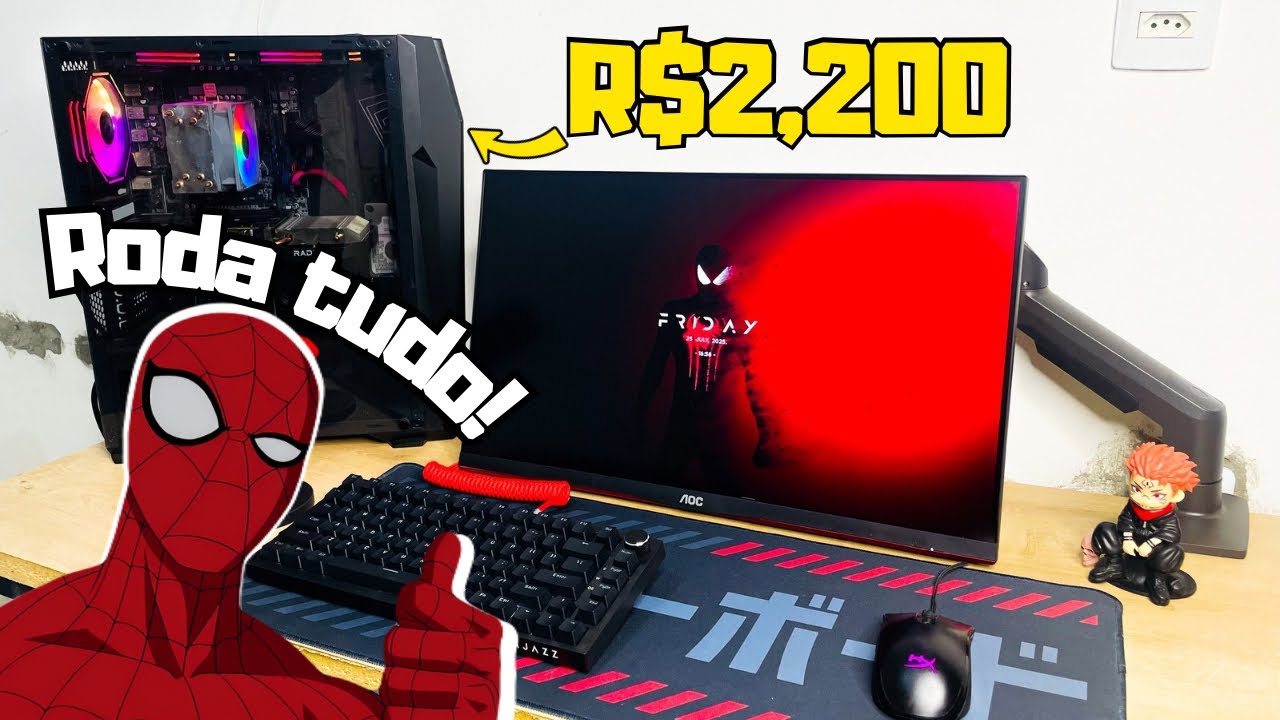 Testando JOGOS no meu PC GAMER custo benefício (rodou tudo!)