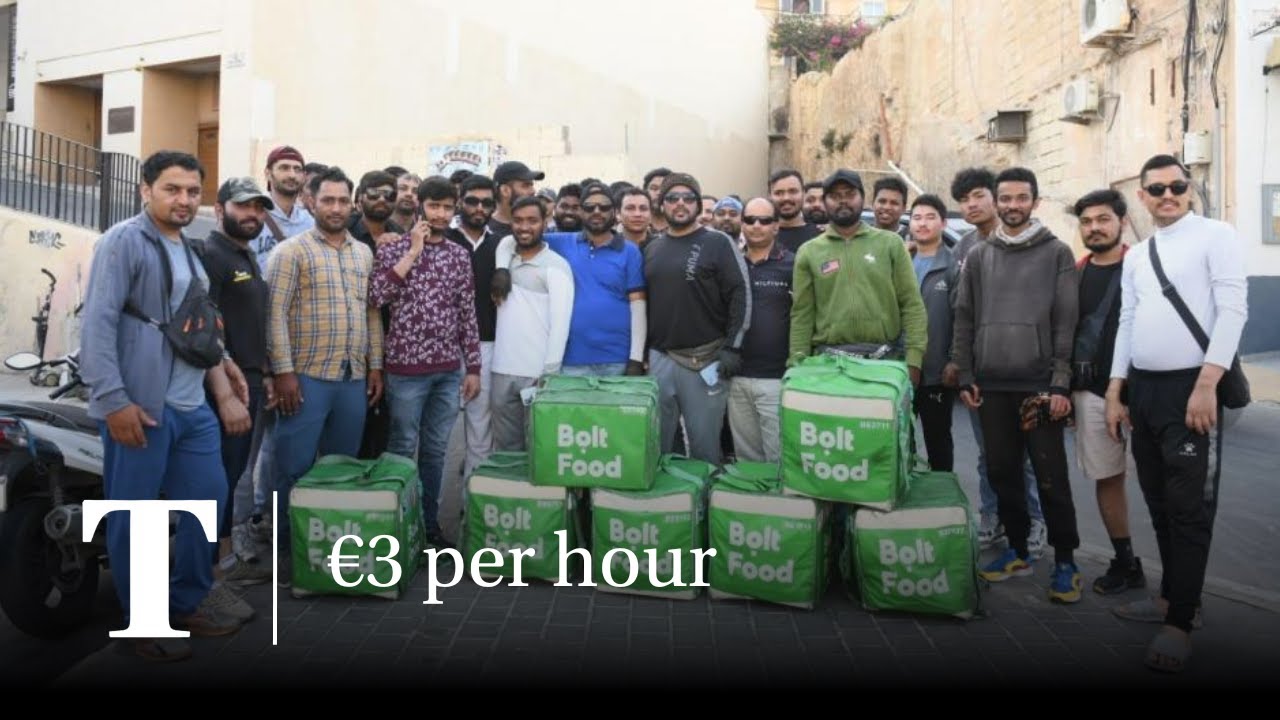 We are struggling' - Food couriers on strike say they earn €3 per hour