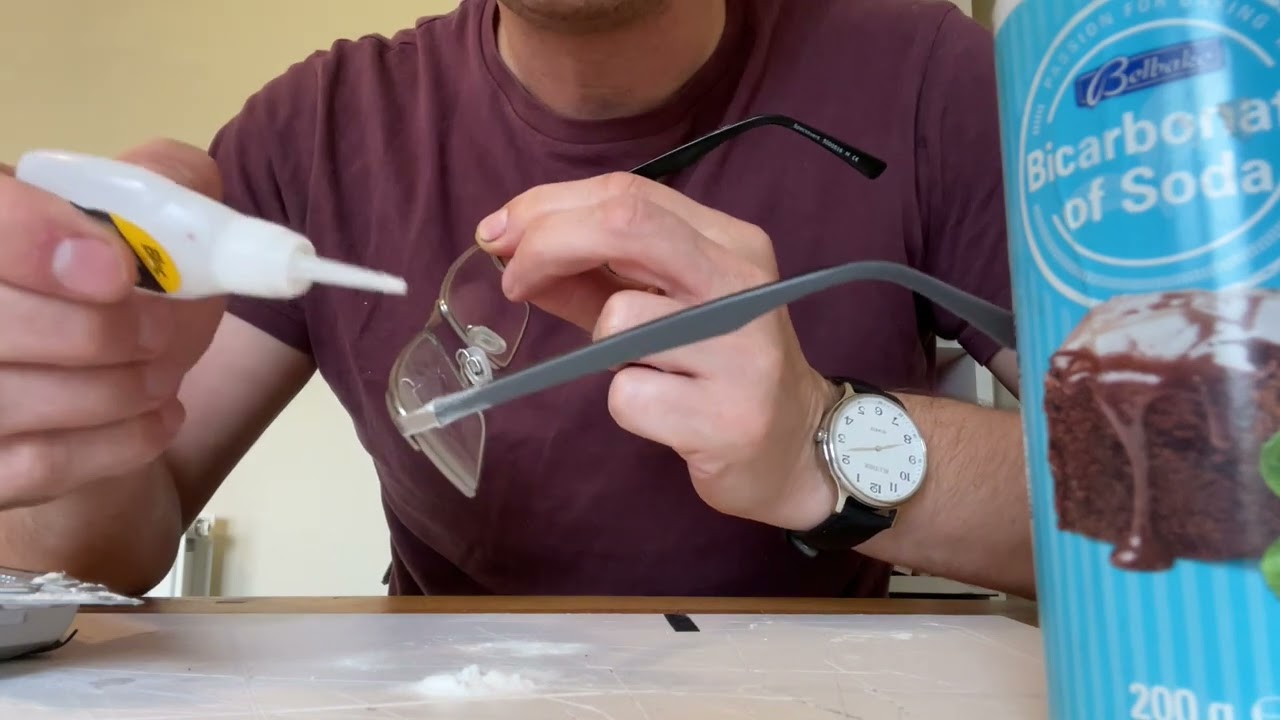 How to repair reading glasses with super glue