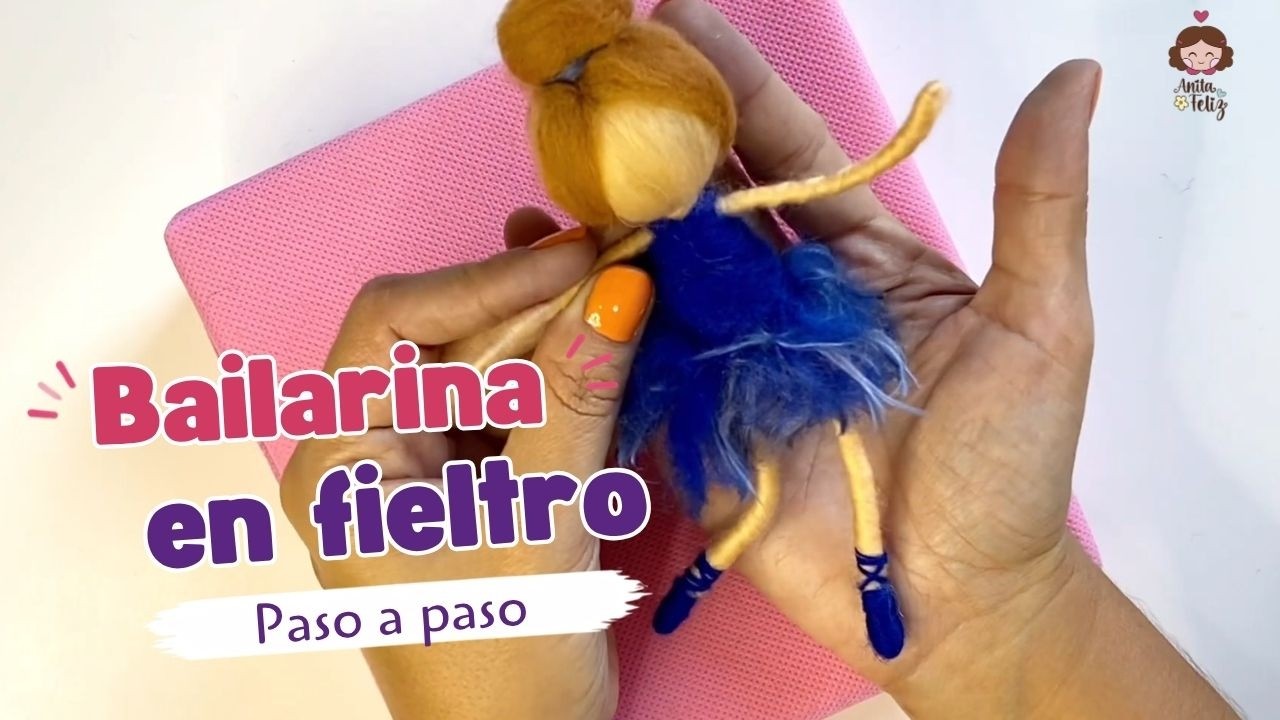 Cómo Hacer una Bailarina en Fieltro Agujado | Tutorial Paso a Paso 🩰