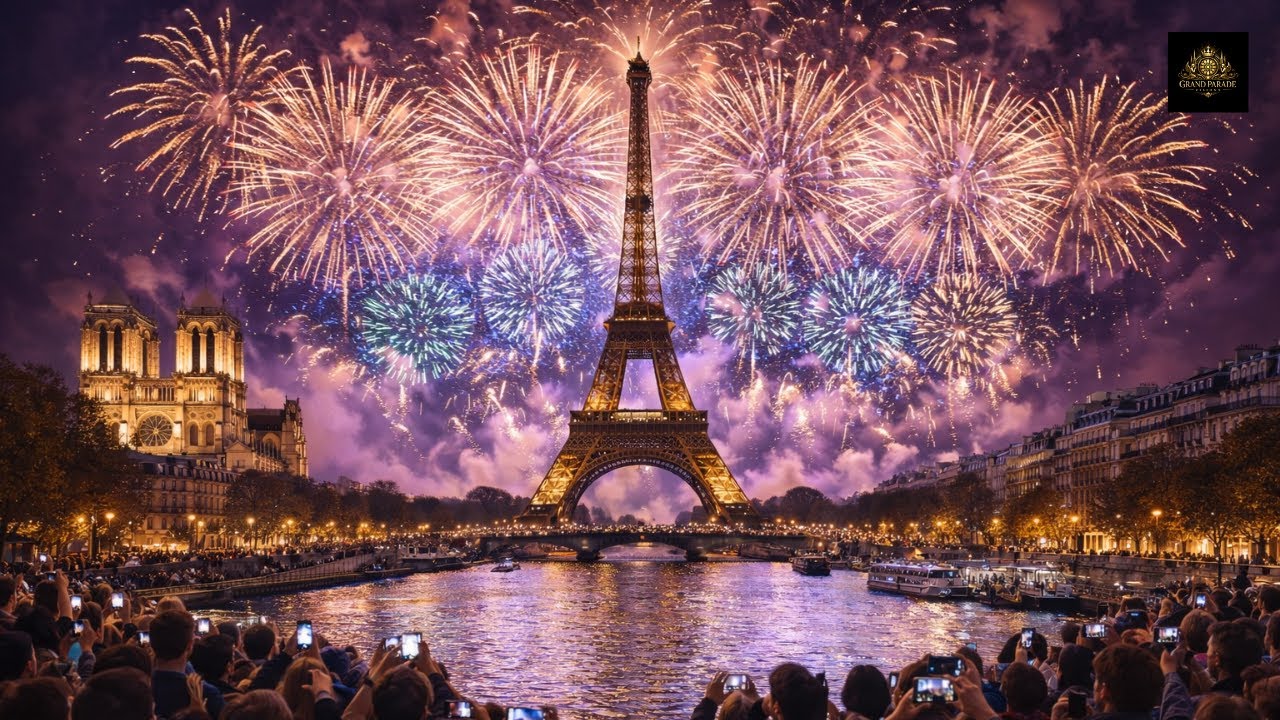 Paris New Year Fireworks 2026 in 8K The Most Spectacular Cinematic Display Full HDR