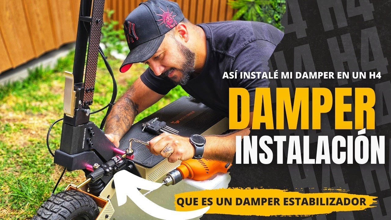 Cómo instalar un damper en scooter eléctrico H4 y para qué sirve.
