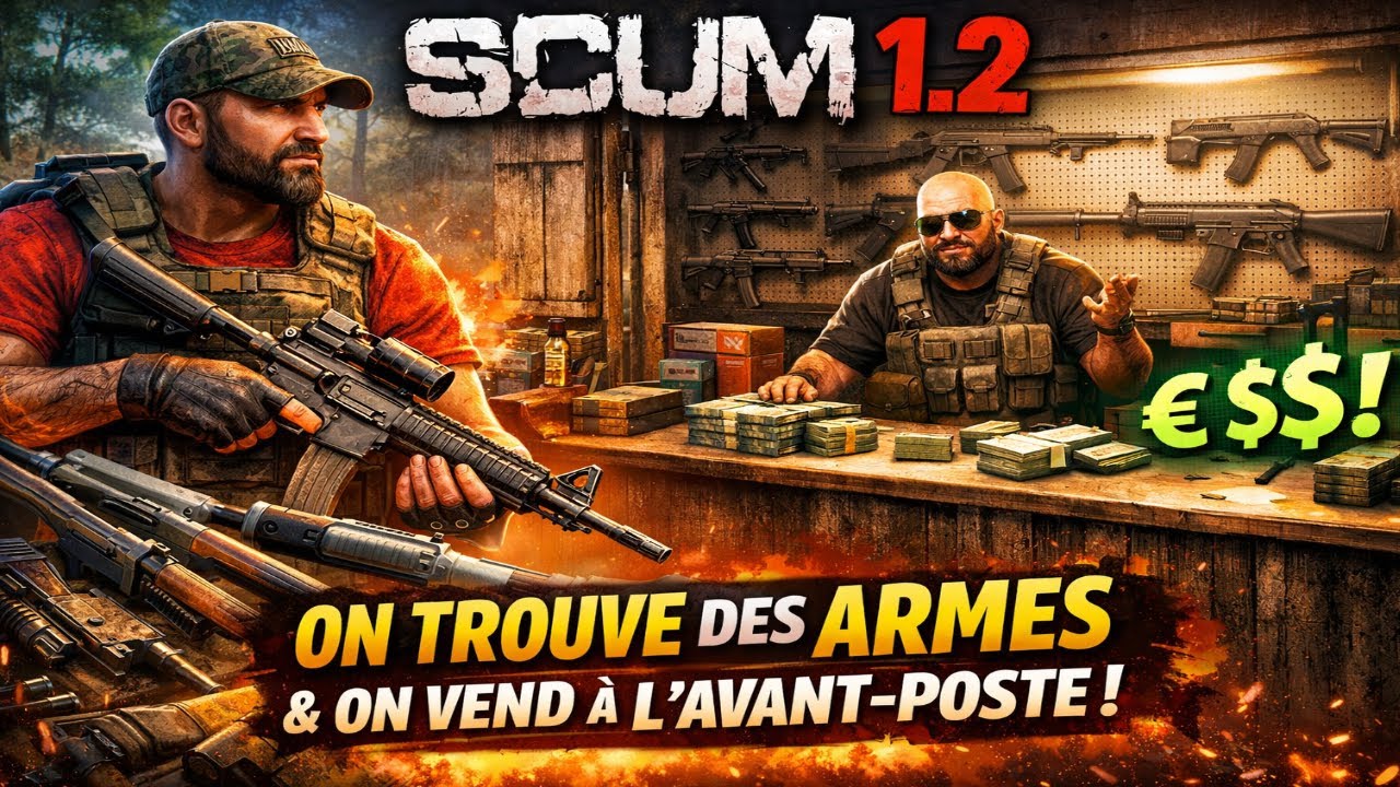 SCUM 1.2 – On LOOT des ARMES 💥 et on fait de l’ARGENT à l’AVANT-POST !