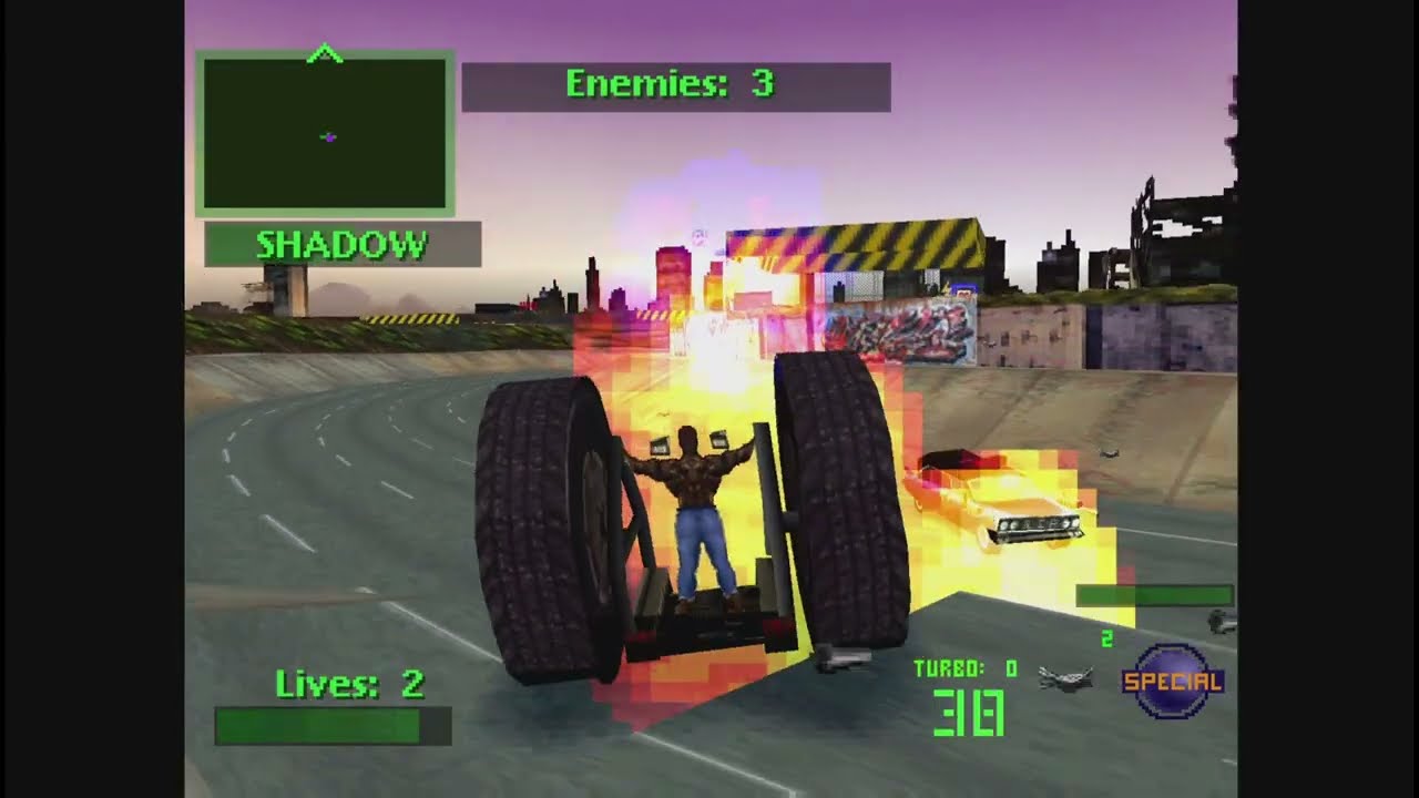 Twisted Metal 2 (1996) – Axel vs Los Angeles: Quake Zone Rumble