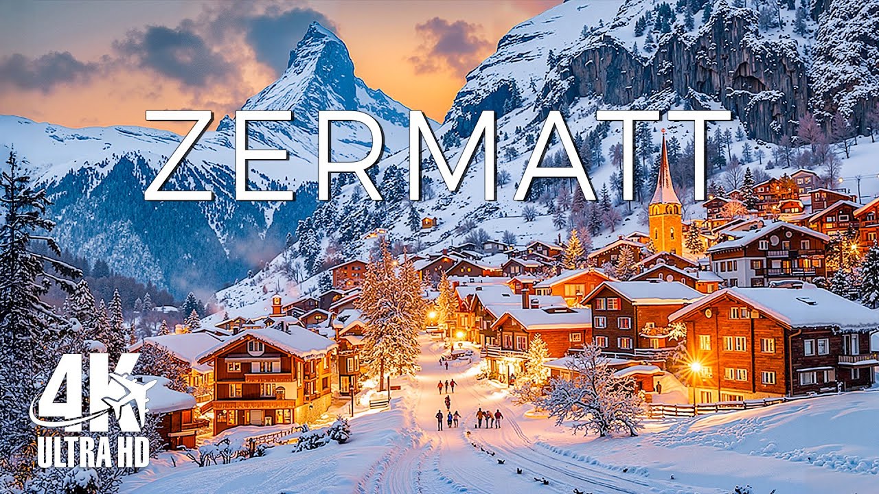 Zermatt 4K | Majestic Matterhorn, Snowy Villages & Stunning Winter Landscapes