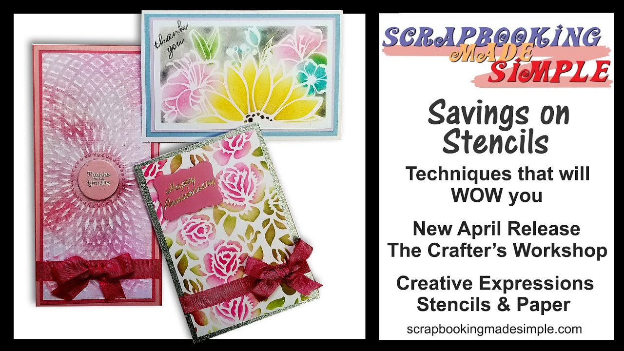 #444 Wow Techniques with Stencils & Sizzix Big Shot Machine.  Learn to Double Emboss Your Stencils