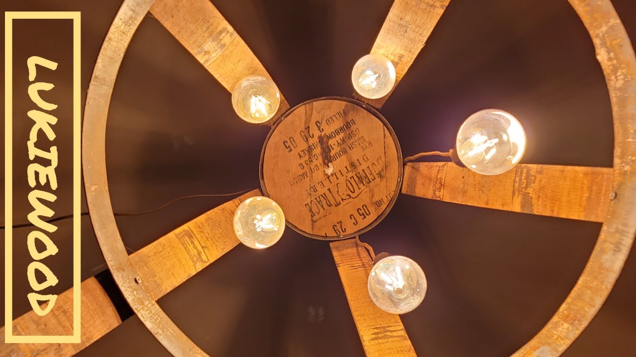 Whiskey Barrel Chandelier