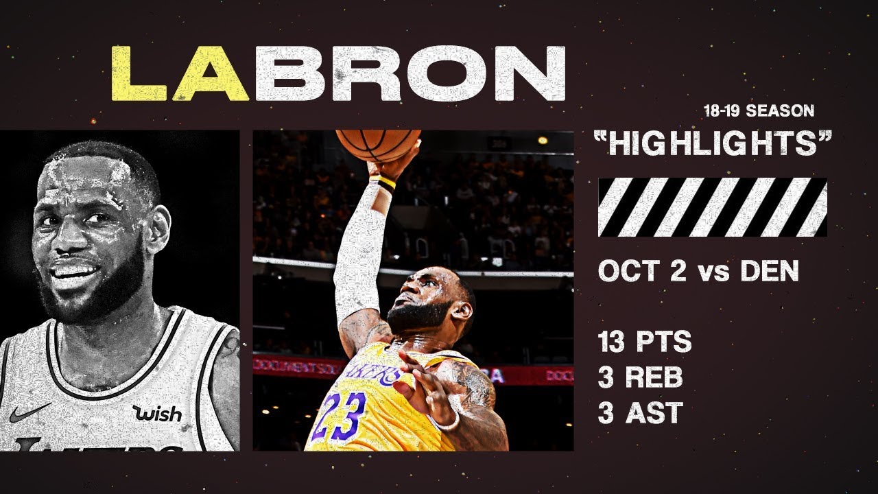 LeBron James Staples Center Debut vs Nuggets Preseason Highlights | #LABron