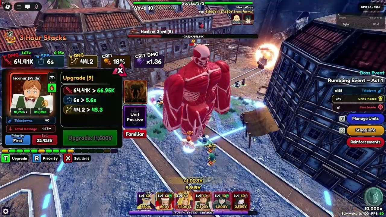 How I solo Eren Boss Rush Event (must need John Smith)