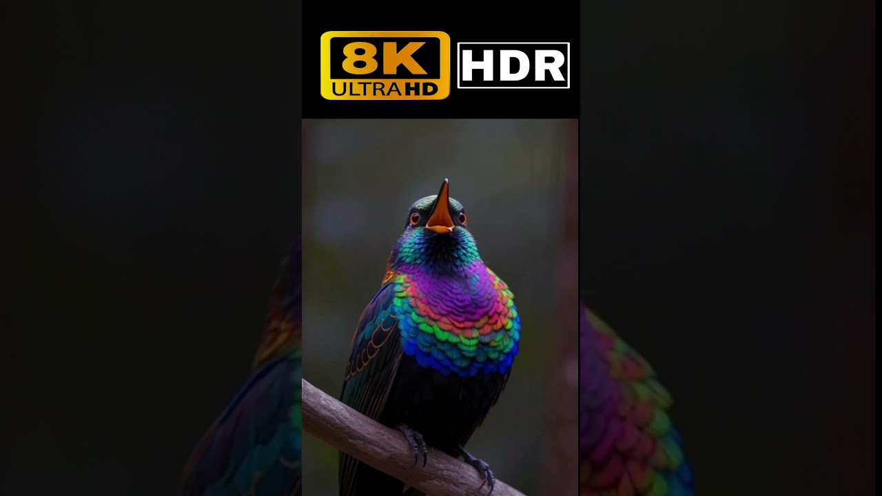 P&aacute;ssaro de Cores Vibrantes: 8K HDR 120fps