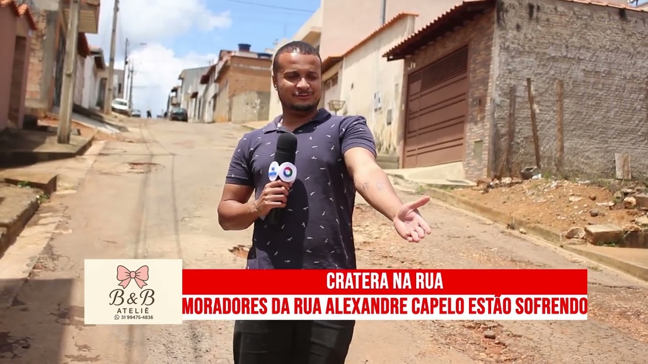 MORADORES DA RUA CAPELLO ALEXANDRE SOFREM COM CRATERA QUE TOMA CONTA DA RUA!!