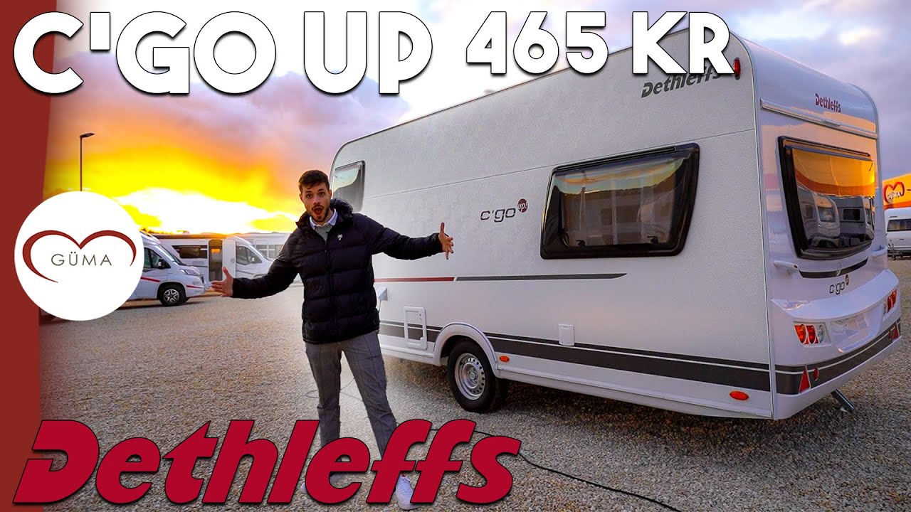 Der Dethleffs C'Go Up 465 KR im Sonnenuntergang! 🌞 | 6 Personen Wohnwagen mit Hubbett 2022 | GÜMA TV