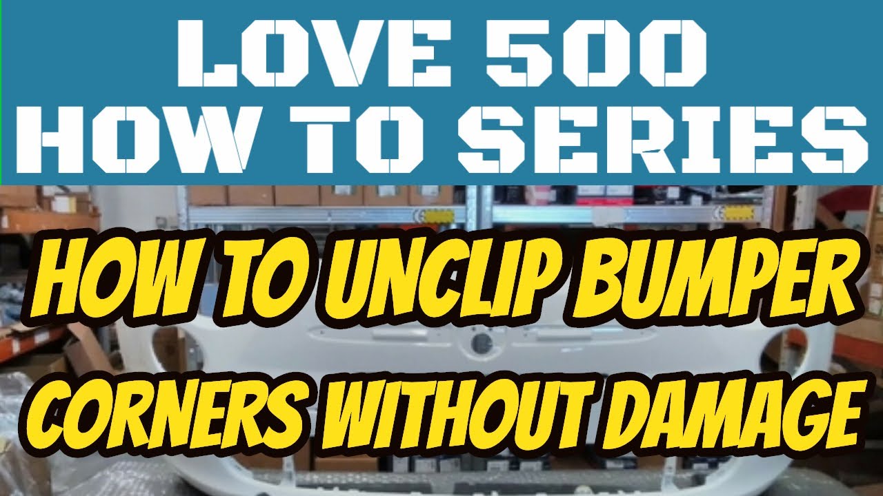 Unclip a Fiat 500 front bumper without causing damage - Love 500 How to Series -