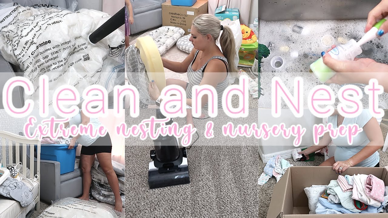 CLEAN AND NEST WITH ME 2022 / PREGNANT CLEANING MOTIVATION / EXTREME NESTING