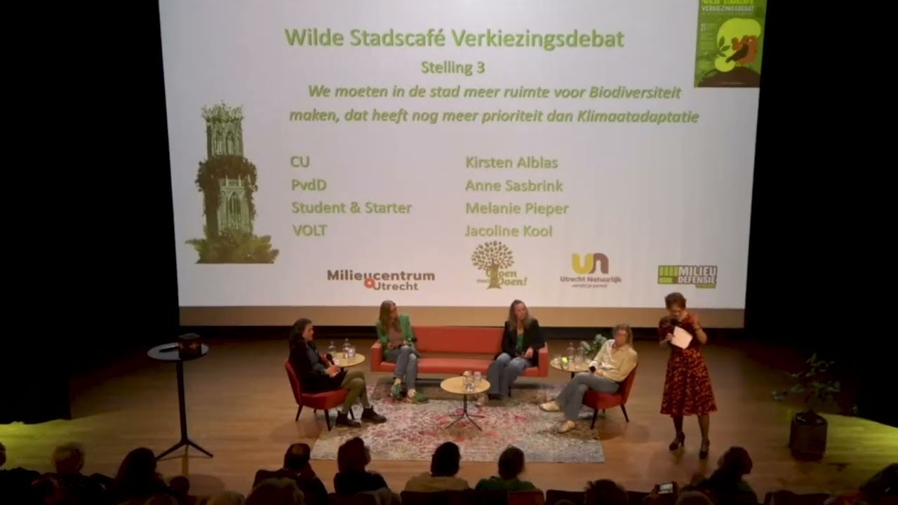 Het Wilde Stadscafé Verkiezingsdebat, stelling 3: biodiversiteit en klimaatadaptatie.