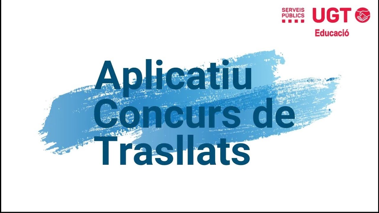 Aplicatiu concurs de trasllats. Com emplenar-lo.