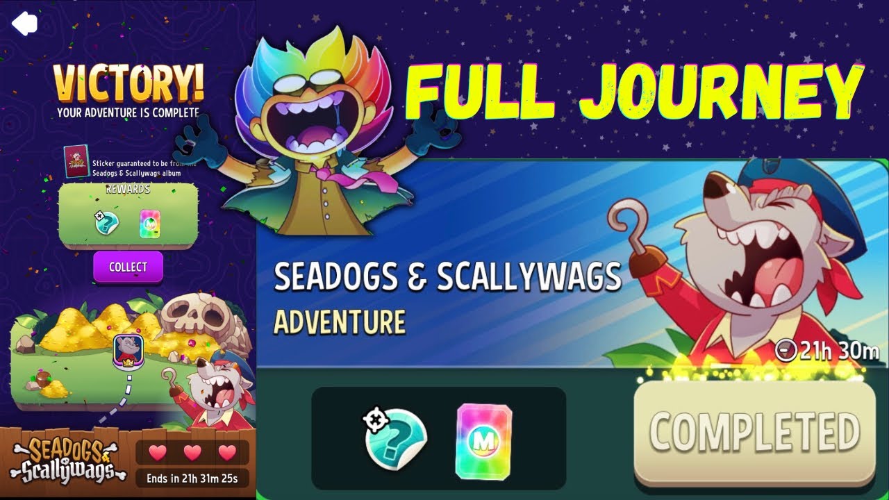 Adventure Seadogs & Scallywags!  Blow’Em Up Rainbow, FULL JOURNEY | Match Masters