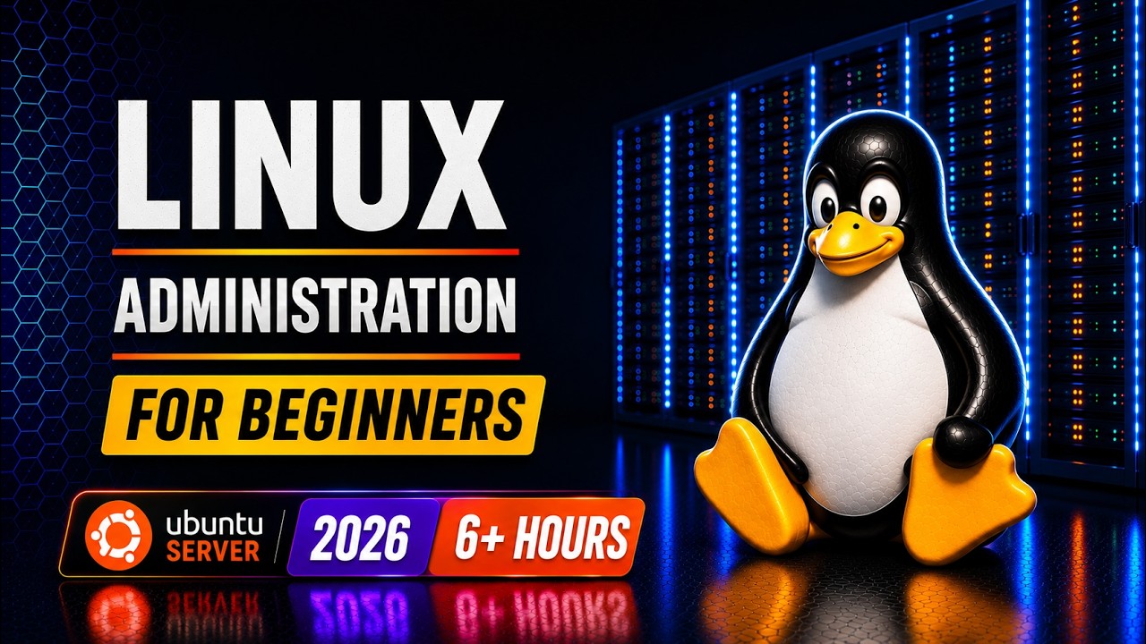Full Linux Course For beginners 2026 | Ubuntu  Server LTS Tutorial : Linux System Administration