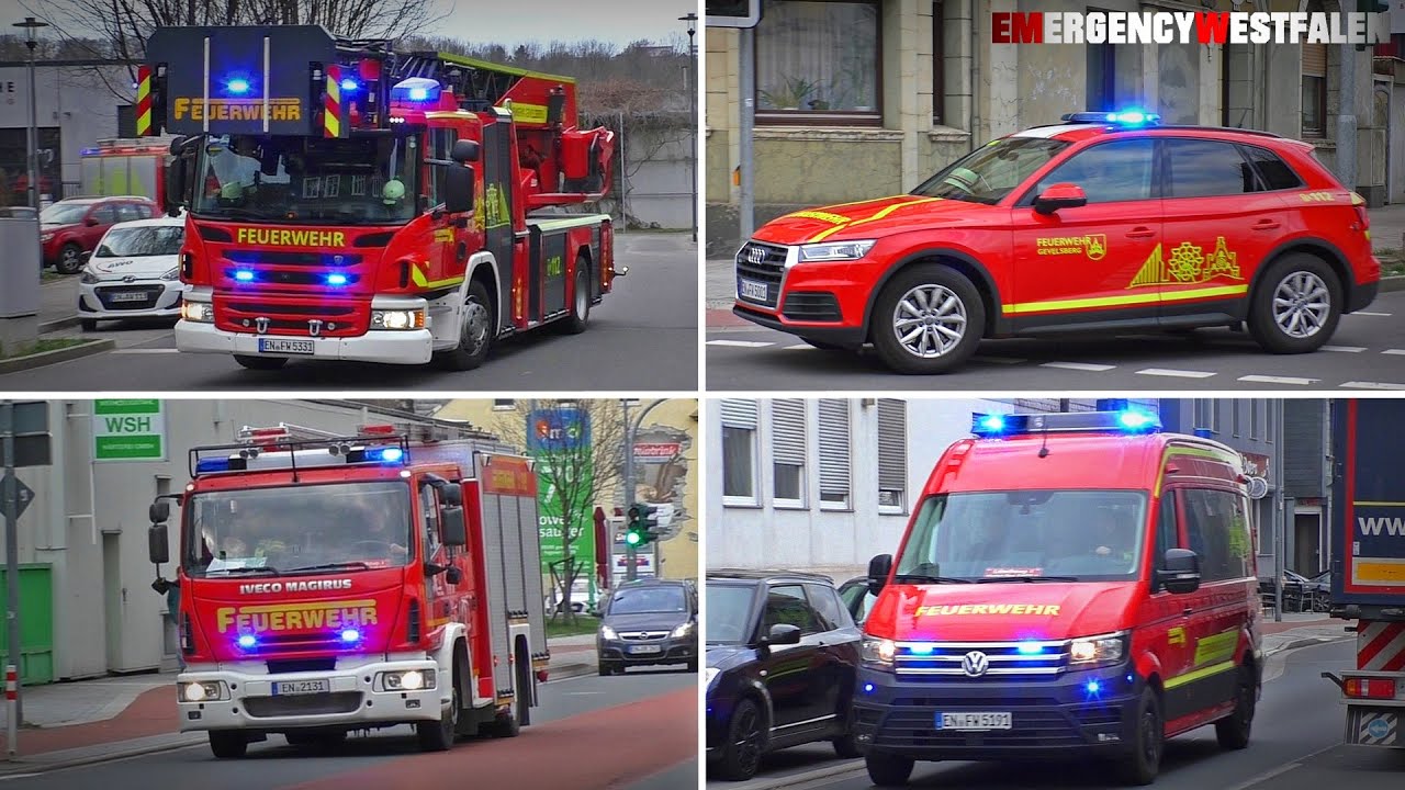 [Gemeldeter Dachstuhlbrand! 🔥] - FEUERWEHR GEVELSBERG - Vollalarm: Einsatzfahrten