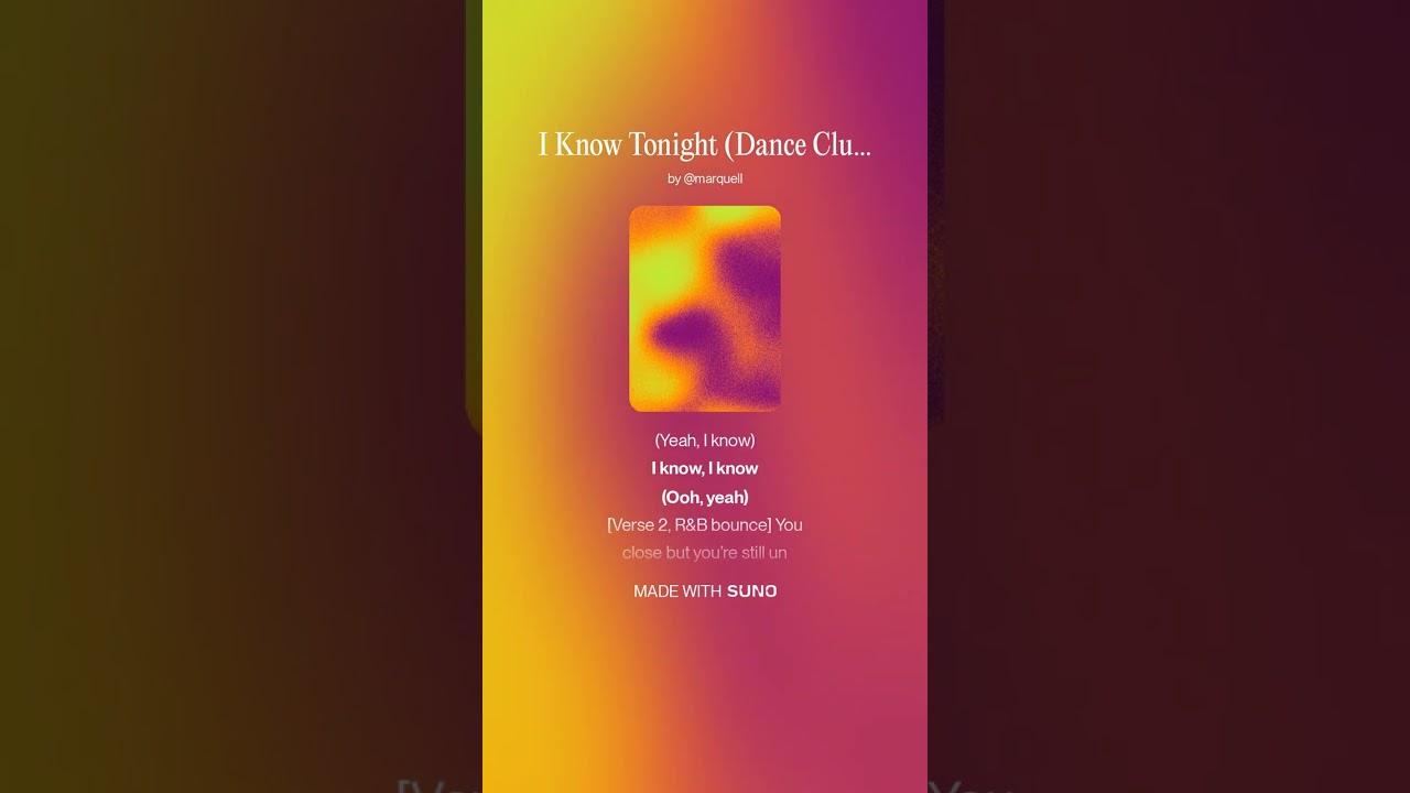 Marquell - I Know Tonight